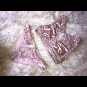 Victoria Secret velvet lace set